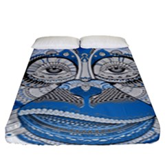 Pattern Monkey New Year S Eve Fitted Sheet (king Size) by Simbadda