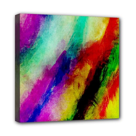 Colorful Abstract Paint Splats Background Mini Canvas 8  X 8  by Simbadda