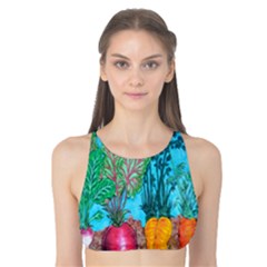 Mural Displaying Array Of Garden Vegetables Tank Bikini Top by Simbadda