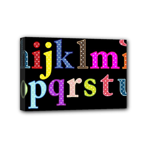 Alphabet Letters Colorful Polka Dots Letters In Lower Case Mini Canvas 6  X 4  by Simbadda