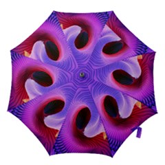 Digital Art Spirals Wave Waves Chevron Red Purple Blue Pink Hook Handle Umbrellas (large) by Mariart