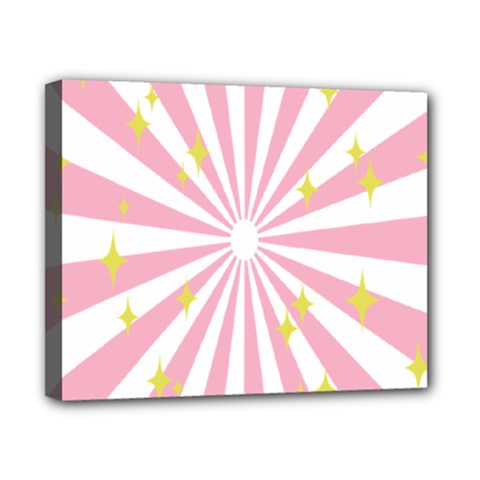 Hurak Pink Star Yellow Hole Sunlight Light Canvas 10  X 8  by Mariart