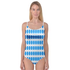Polka Dots Blue White Camisole Leotard  by Mariart