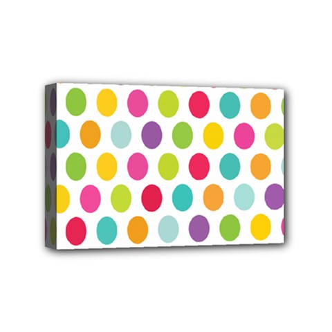 Polka Dot Yellow Green Blue Pink Purple Red Rainbow Color Mini Canvas 6  X 4  by Mariart