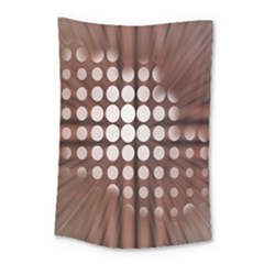 Technical Background With Circles And A Burst Of Color Small Tapestry by Simbadda