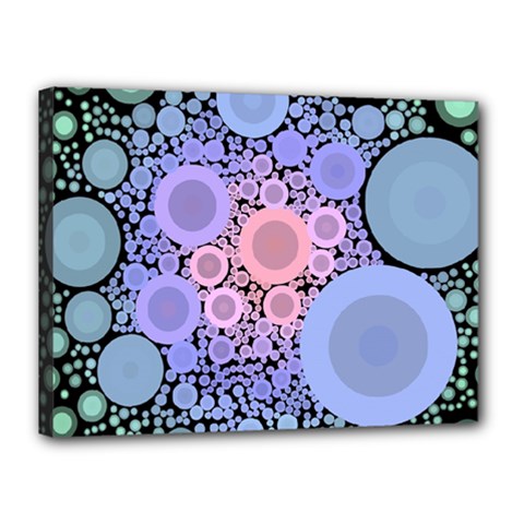 An Abstract Background Consisting Of Pastel Colored Circle Canvas 16  X 12  by Simbadda