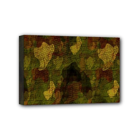 Textured Camo Mini Canvas 6  X 4  by Simbadda