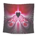 Illuminated Red Hear Red Heart Background With Light Effects Square Tapestry (Large) View1