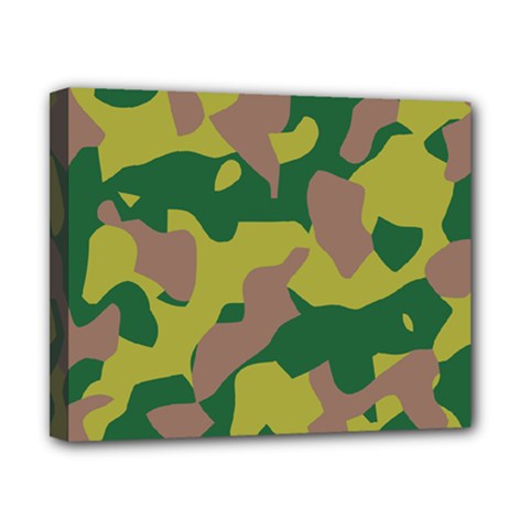 Camouflage Green Yellow Brown Canvas 10  X 8  by Mariart
