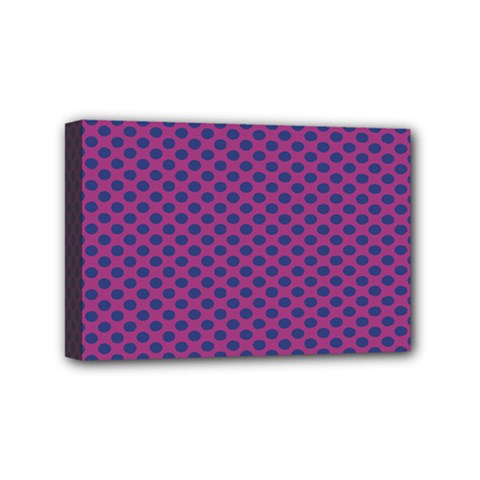 Polka Dot Purple Blue Mini Canvas 6  X 4  by Mariart