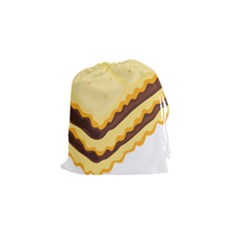 Sandwich Biscuit Chocolate Bread Drawstring Pouches (small)  by Mariart
