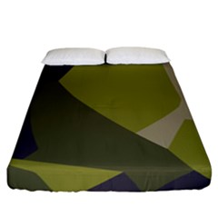 Unifom Camuflage Green Frey Purple Falg Fitted Sheet (california King Size) by Mariart