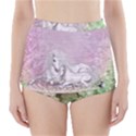 Wonderful Unicorn With Foal On A Mushroom High-Waisted Bikini Bottoms View1