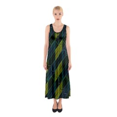 Modern Geometric Seamless Pattern Sleeveless Maxi Dress by dflcprintsclothing