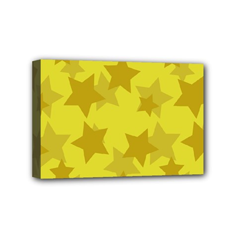 Yellow Star Mini Canvas 6  X 4  by Mariart