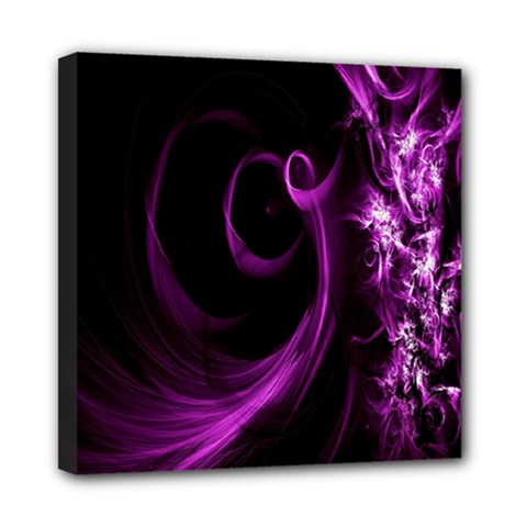 Purple Flower Floral Mini Canvas 8  X 8  by Mariart