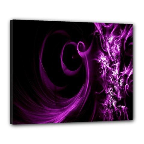 Purple Flower Floral Canvas 20  X 16  by Mariart