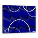 Blue Abstract Pattern Rings Abstract Canvas 20  x 16  View1