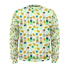 Football Kids Children Pattern Men s Sweatshirt by Nexatart