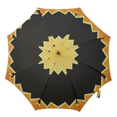 Halloween Pumpkin Orange Mask Face Sinister Eye Black Hook Handle Umbrellas (large) by Mariart