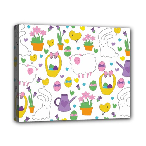 Cute Easter Pattern Canvas 10  X 8  by Valentinaart