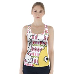 Easter Bunny And Chick  Racer Back Sports Top by Valentinaart