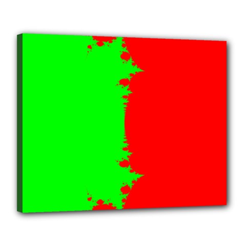 Critical Points Line Circle Red Green Canvas 20  X 16  by Mariart