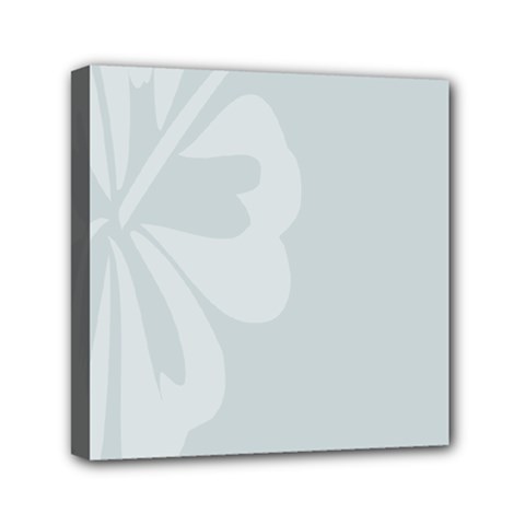 Hibiscus Sakura Glacier Gray Mini Canvas 6  X 6  by Mariart
