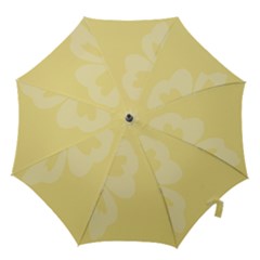 Hibiscus Custard Yellow Hook Handle Umbrellas (small) by Mariart