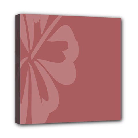 Hibiscus Sakura Red Mini Canvas 8  X 8  by Mariart