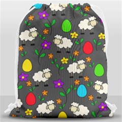 Easter Lamb Drawstring Bag (large) by Valentinaart