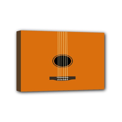 Minimalism Art Simple Guitar Mini Canvas 6  X 4  by Mariart