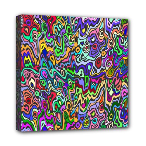 Colorful Abstract Paint Rainbow Mini Canvas 8  X 8  by Mariart