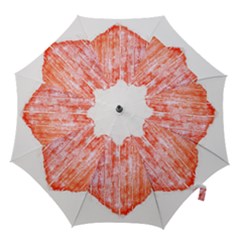 Pop Art Style Grunge Graphic Heart Hook Handle Umbrellas (medium) by dflcprints