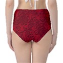 Christmas Background Red Star High-Waist Bikini Bottoms View2