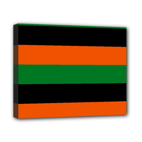Color Green Orange Black Canvas 10  X 8  by Mariart