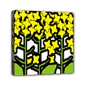 Flower Floral Sakura Yellow Green Leaf Mini Canvas 6  x 6  View1