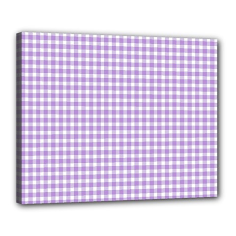 Plaid Purple White Line Canvas 20  X 16  by Mariart