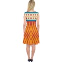 Shapes in retro colors       Capsleeve Midi Dress View2
