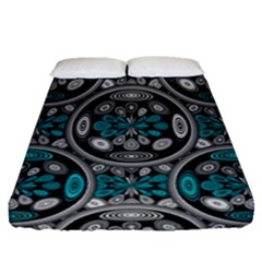 Geometric Arabesque Fitted Sheet (queen Size) by linceazul