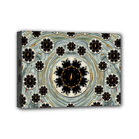 Wood In The Soft Fire Galaxy Pop Art Mini Canvas 7  X 5  by pepitasart