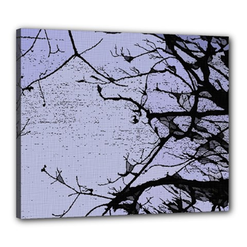 Grebe Spotting Ink Canvas 24  X 20  by DeneWestUK