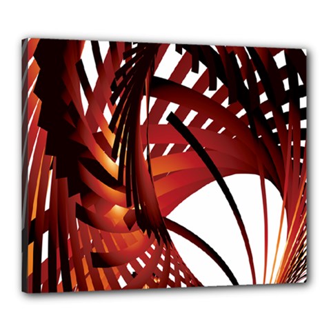 Webbing Red Canvas 24  X 20  by Mariart