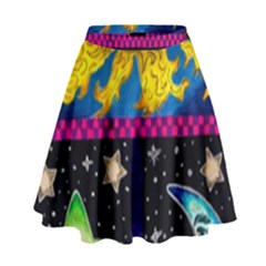 Celestial Skies High Waist Skirt by dawnsiegler