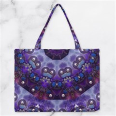 Pearls On Lavender Medium Zipper Tote Bag by KirstenStar