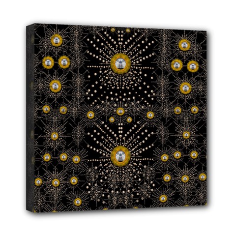 Lace Of Pearls In The Earth Galaxy Pop Art Mini Canvas 8  X 8  by pepitasart