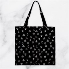 Witchcraft Symbols  Zipper Grocery Tote Bag by Valentinaart