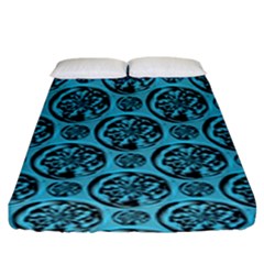 Turquoise Pattern Fitted Sheet (king Size) by linceazul