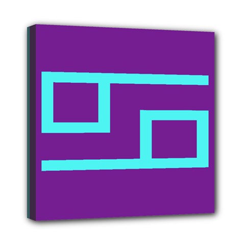 Illustrated Position Purple Blue Star Zodiac Mini Canvas 8  X 8  by Mariart