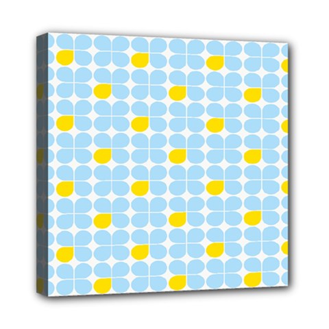 Retro Stig Lindberg Vintage Posters Yellow Blue Mini Canvas 8  X 8  by Mariart